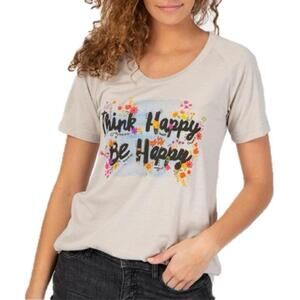 Natural Life Think Happy Be Happy Inspirational T-Shirt